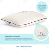 Hemp Fabric Cover Memory Foam Bed Pillows