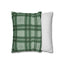 Green Tartan Pattern Square Pillow Cover - OJUANS