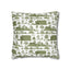 Green Toile French Countryside Square Pillowcase - OJUANS