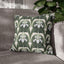 Green Flower Pattern Square Pillowcase - OJUANS