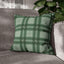 Green Tartan Pattern Square Pillow Cover - OJUANS