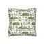 Green Toile French Countryside Square Pillowcase - OJUANS