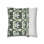 Green Flower Pattern Square Pillowcase - OJUANS