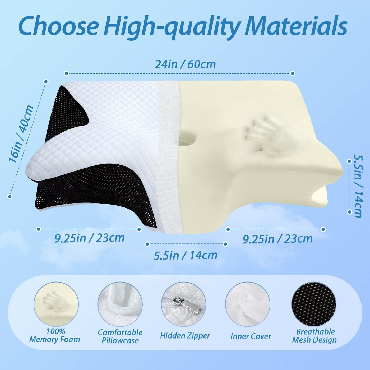 Cervical Neck Pillow for Pain Relief