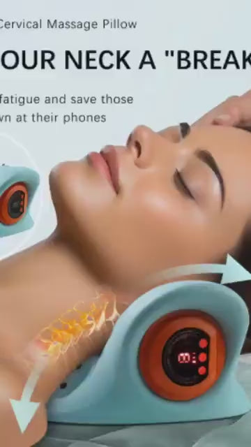 Back Shoulder and Neck Massager Relaxer Cervical Shiatsu Massage Pillow